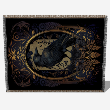 Where to buy blankets and bedding with ravens on them, The most beautiful raven stuff for sale, phone cases with ravens on them, home decor and crow cell phone covers online at RavenWish.com